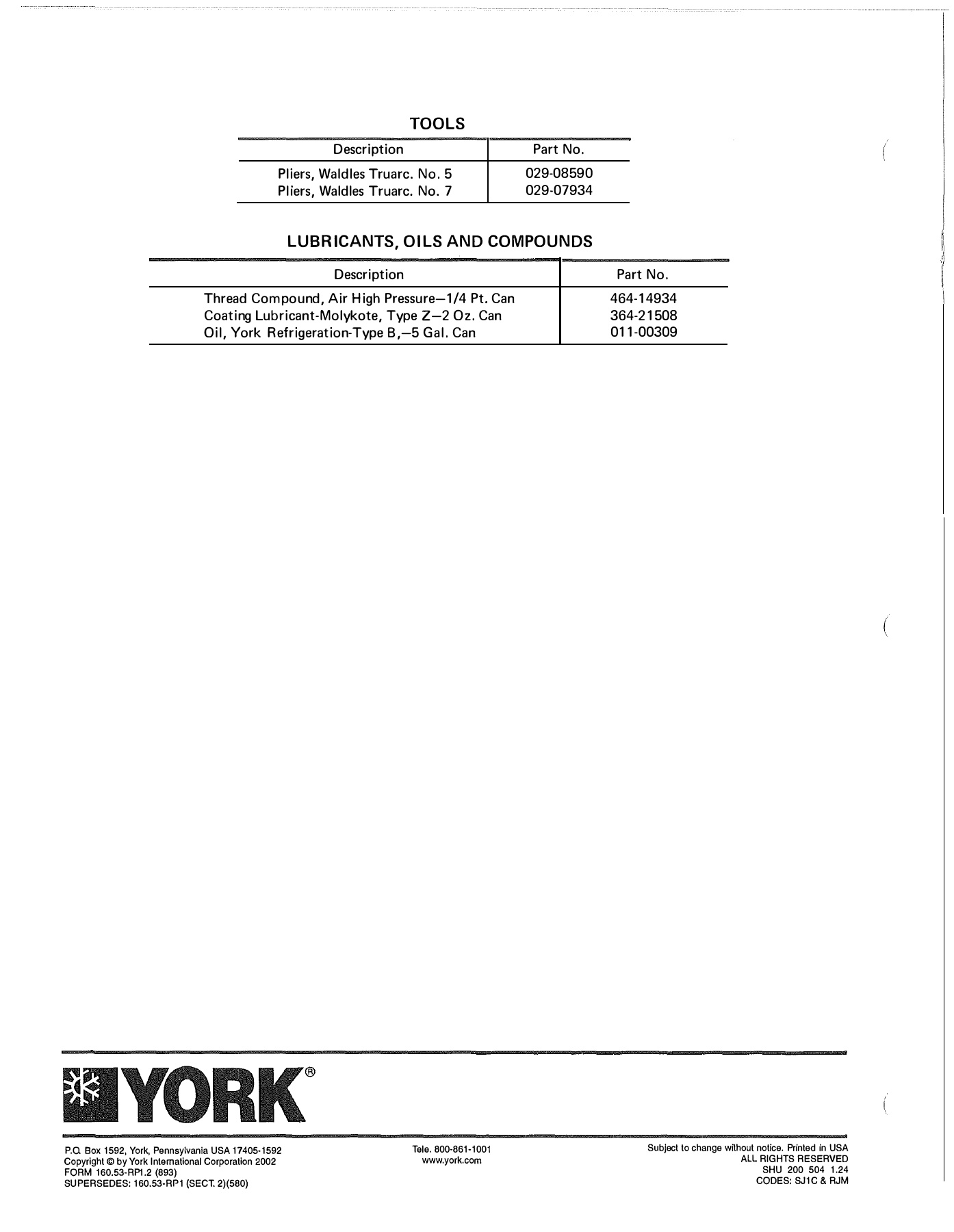 York - Catalog 160-53-RP1-2 - Page 0015