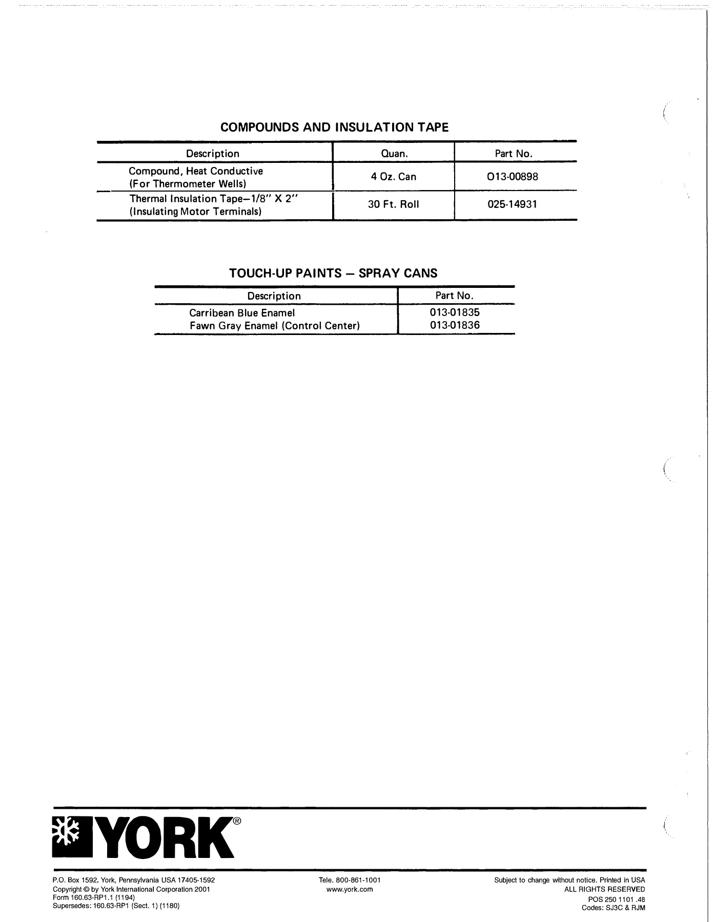 York - Catalog 160-63-RP1-1 - Page 0005